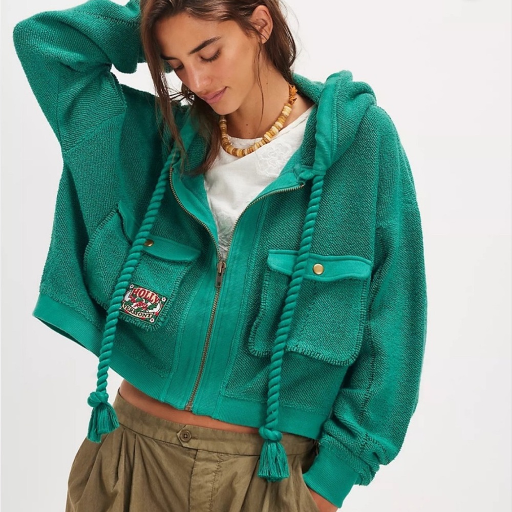 Free People So Lush sweatshirt in Green